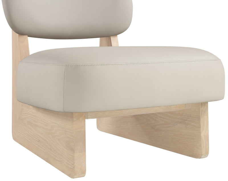 Vetra Vegan Leather Upholstered Chair in Taupe - 33018Taupe
