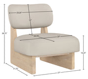 Vetra Vegan Leather Upholstered Chair in Taupe - 33018Taupe