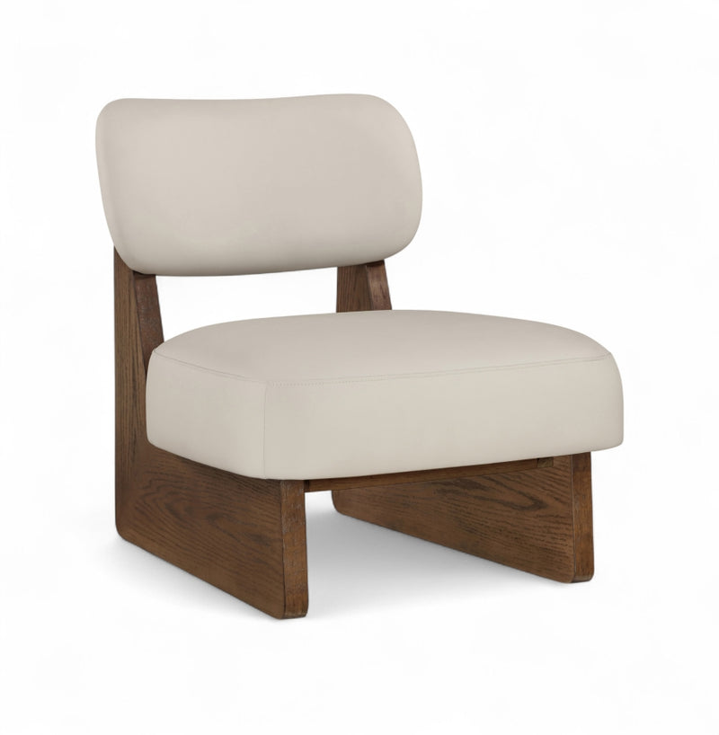 Vetra Vegan Leather Upholstered Chair in Taupe - 33019Taupe