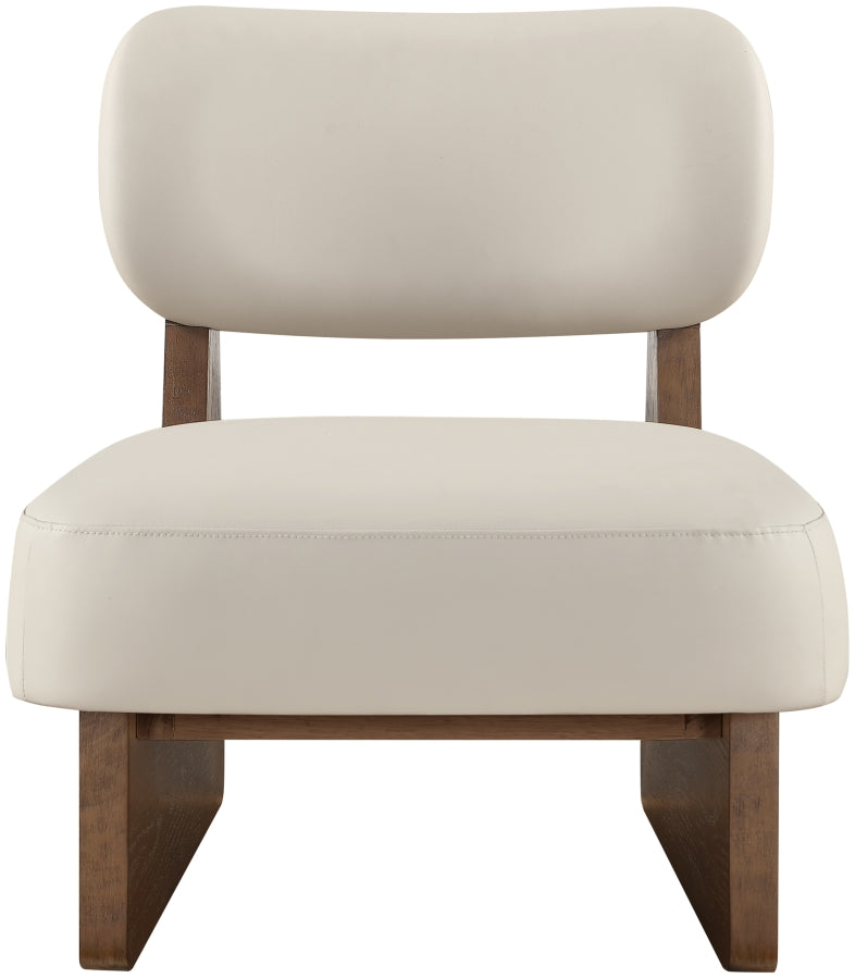 Vetra Vegan Leather Upholstered Chair in Taupe - 33019Taupe