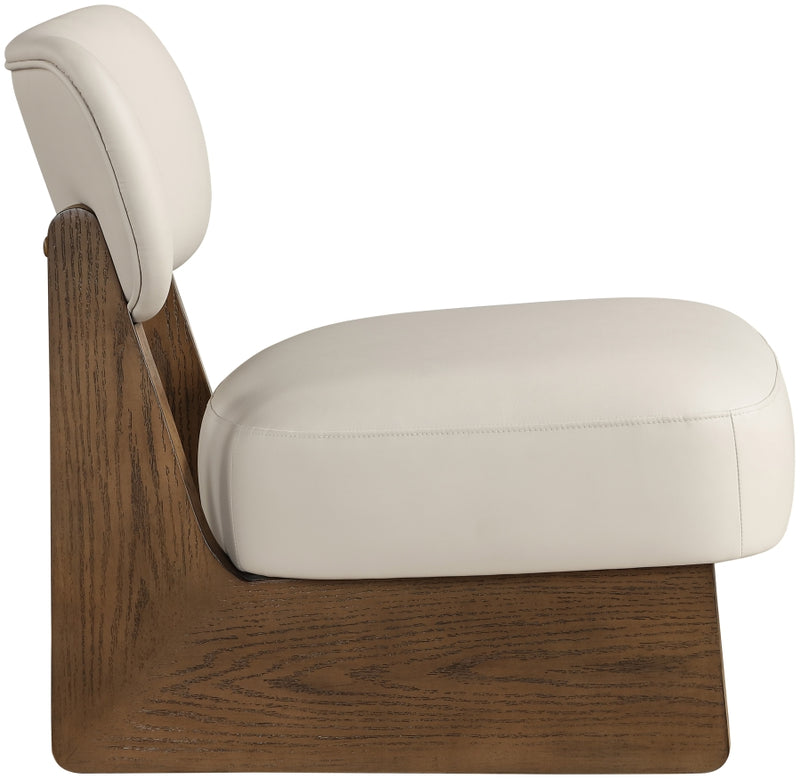 Vetra Vegan Leather Upholstered Chair in Taupe - 33019Taupe