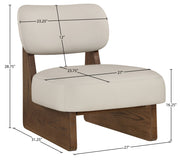 Vetra Vegan Leather Upholstered Chair in Taupe - 33019Taupe