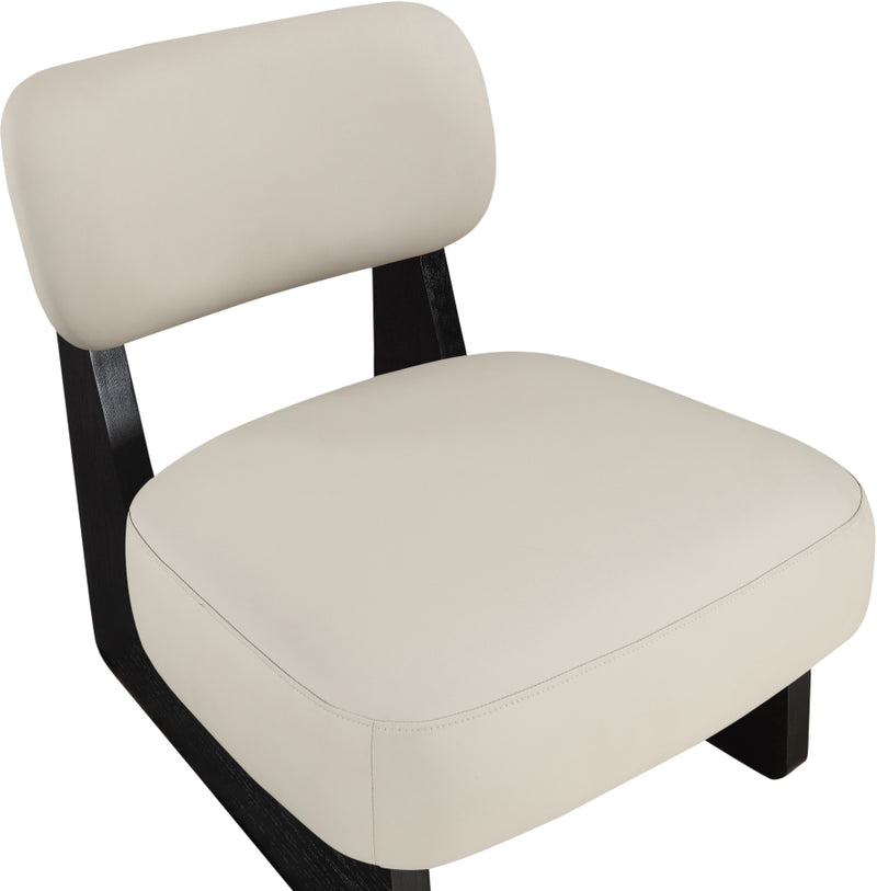 Vetra Vegan Leather Upholstered Chair in Taupe - 33020Taupe