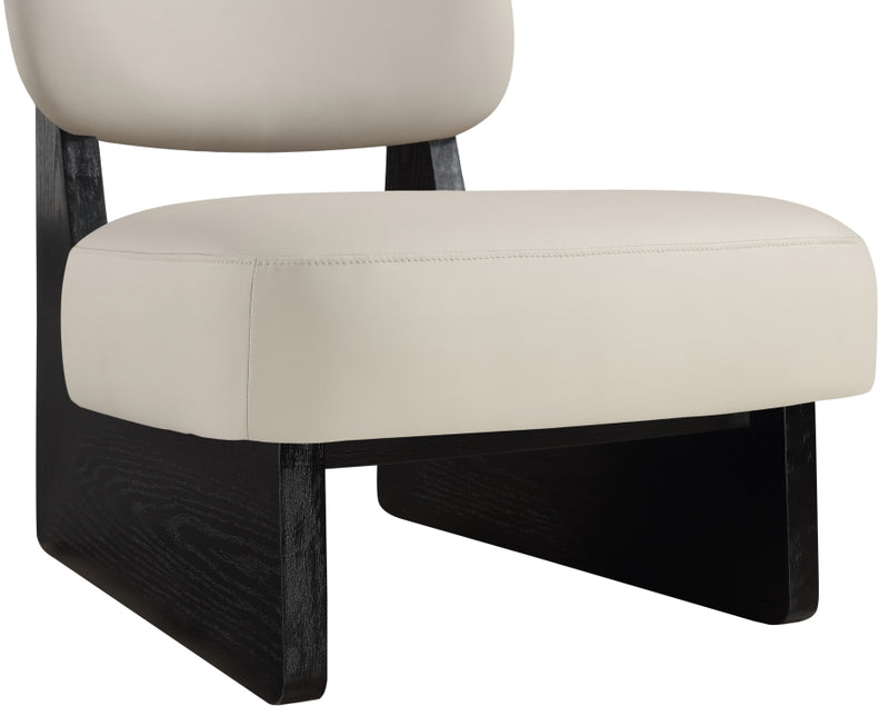 Vetra Vegan Leather Upholstered Chair in Taupe - 33020Taupe