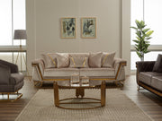 Veyron 3-pieces (Sofa & Loveseat & Chair) Livingroom Set in Beige - 200-SIM-VEY-STAR240-321