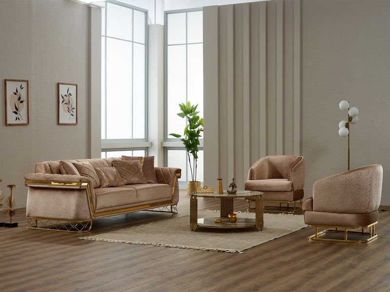 Veyron Stationary Sofa in Cream - 200-SIM-VEY-STAR553-3