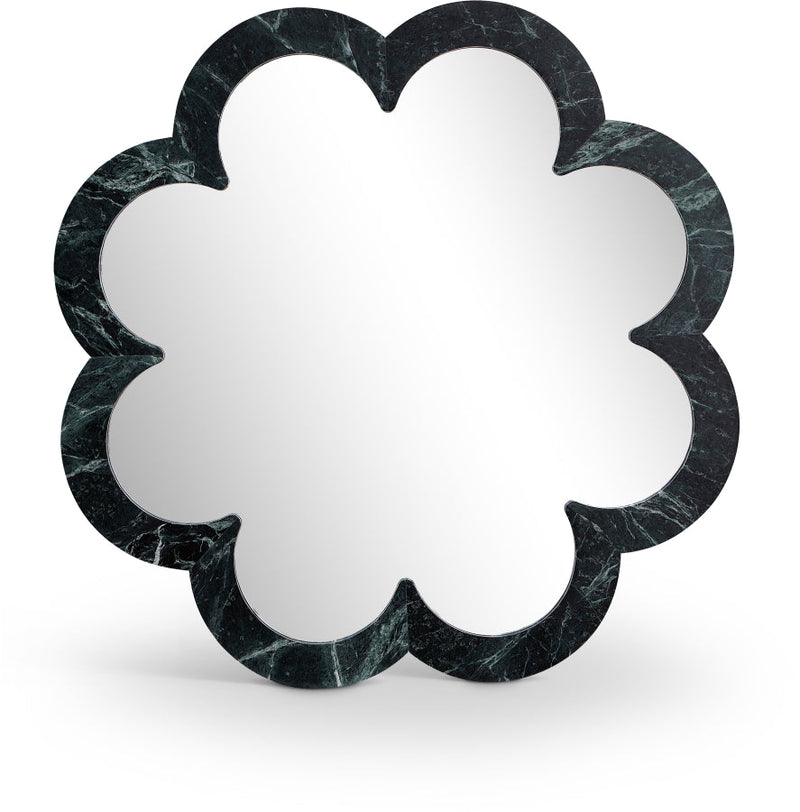 Vicenza Genuine Marble Frame Mirror in Green - 66088Green-M