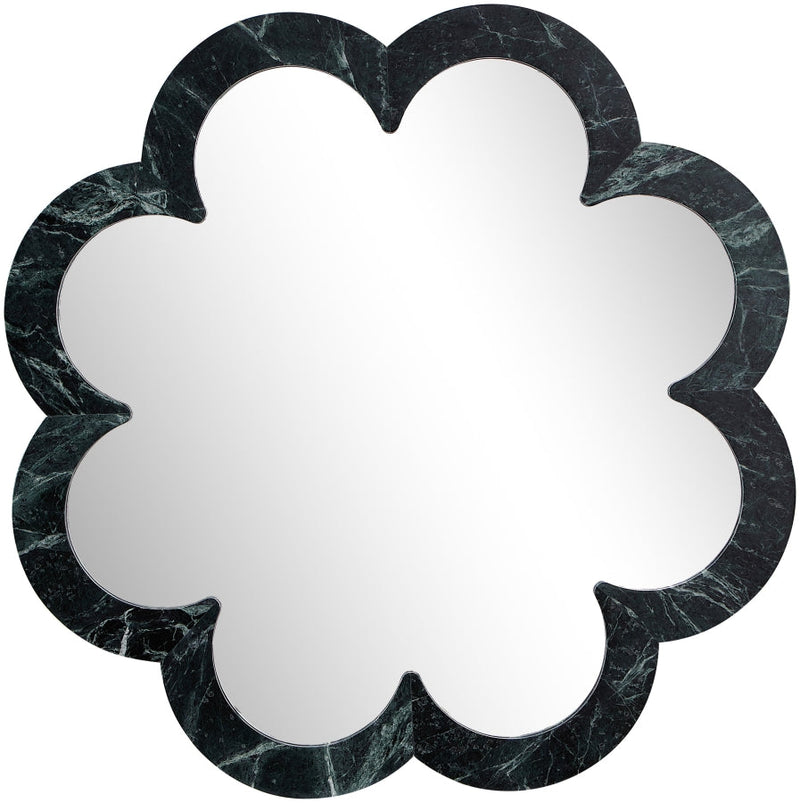 Vicenza Genuine Marble Frame Mirror in Green - 66088Green-M