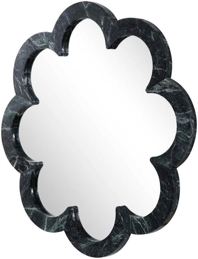 Vicenza Genuine Marble Frame Mirror in Green - 66088Green-M