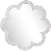 Vicenza Genuine Marble Frame Mirror in White - 66088White-M