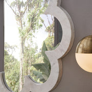 Vicenza Genuine Marble Frame Mirror in White - 66088White-M