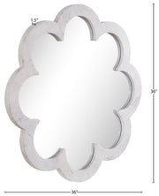 Vicenza Genuine Marble Frame Mirror in White - 66088White-M