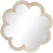 Vicenza Genuine Travertine Frame Mirror in Natural - 66089Travertine-M