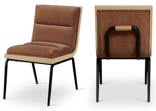 Viceroy Fabric Upholstered Dining Chair in Cognac, Set of 2 - 11098Cognac-C