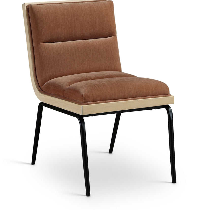 Viceroy Fabric Upholstered Dining Chair in Cognac, Set of 2 - 11098Cognac-C