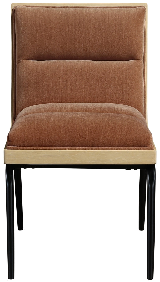 Viceroy Fabric Upholstered Dining Chair in Cognac, Set of 2 - 11098Cognac-C