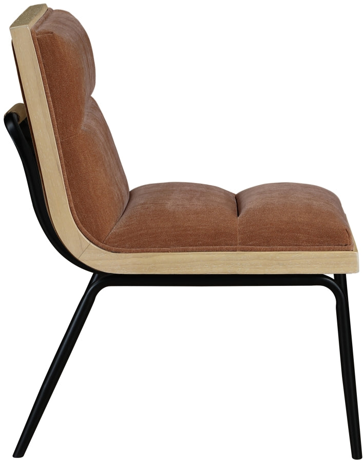 Viceroy Fabric Upholstered Dining Chair in Cognac, Set of 2 - 11098Cognac-C