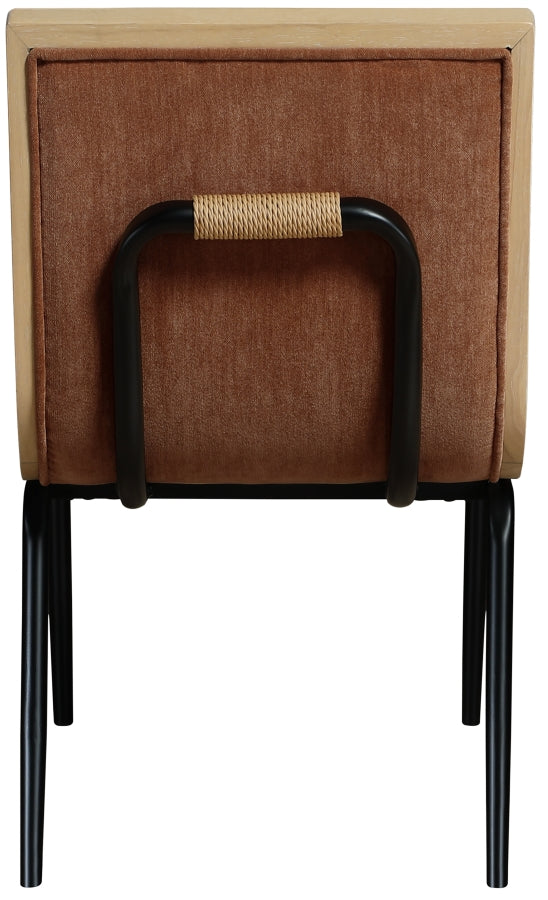 Viceroy Fabric Upholstered Dining Chair in Cognac, Set of 2 - 11098Cognac-C