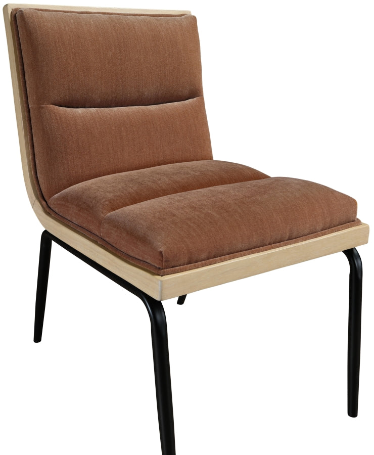 Viceroy Fabric Upholstered Dining Chair in Cognac, Set of 2 - 11098Cognac-C