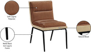 Viceroy Fabric Upholstered Dining Chair in Cognac, Set of 2 - 11098Cognac-C