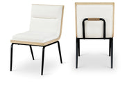 Viceroy Fabric Upholstered Dining Chair in Cream, Set of 2 - 11098Cream-C