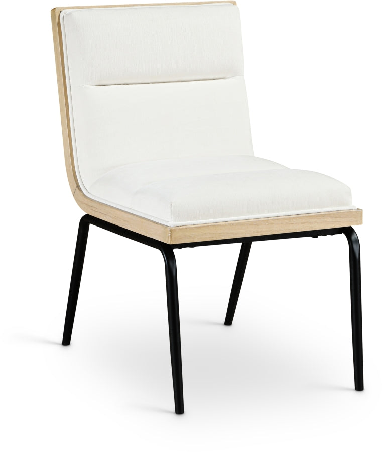 Viceroy Fabric Upholstered Dining Chair in Cream, Set of 2 - 11098Cream-C