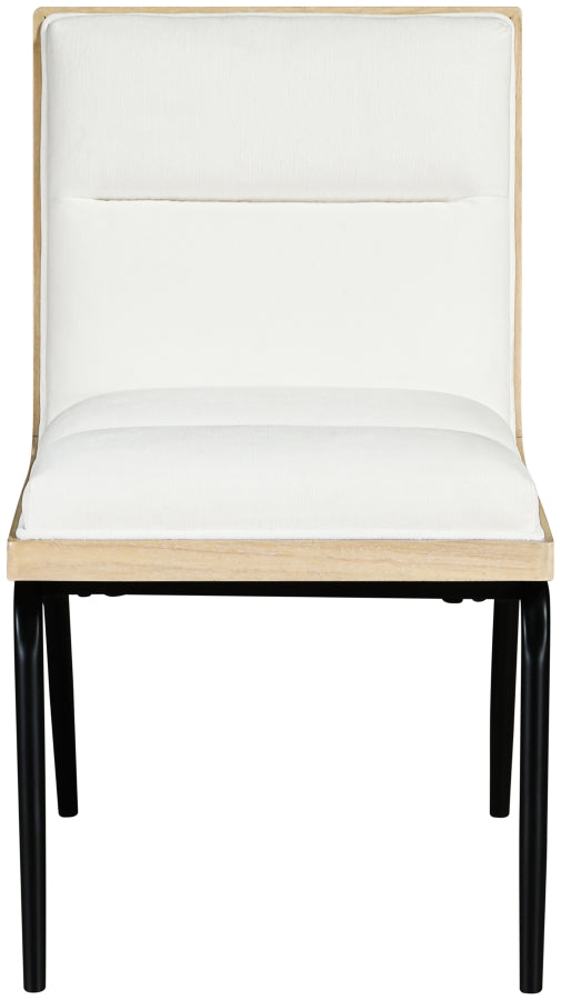 Viceroy Fabric Upholstered Dining Chair in Cream, Set of 2 - 11098Cream-C