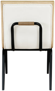 Viceroy Fabric Upholstered Dining Chair in Cream, Set of 2 - 11098Cream-C