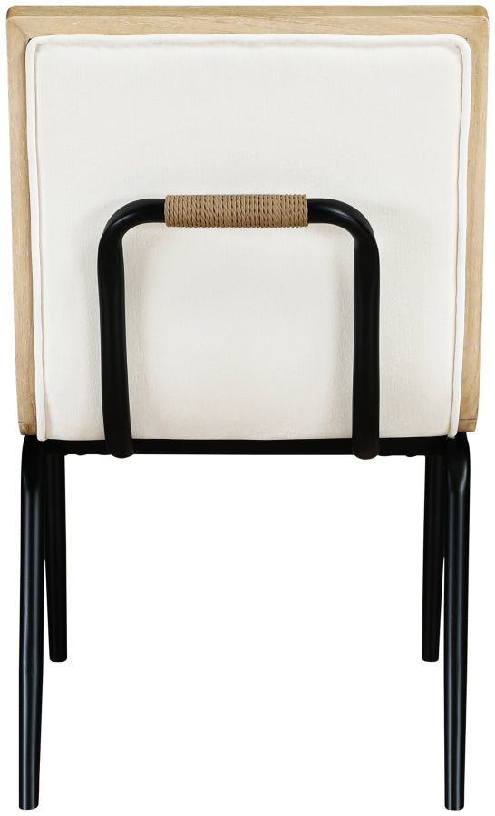 Viceroy Fabric Upholstered Dining Chair in Cream, Set of 2 - 11098Cream-C
