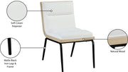 Viceroy Fabric Upholstered Dining Chair in Cream, Set of 2 - 11098Cream-C