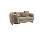Victoria 3-pieces (Sofa & Loveseat & Chair) Livingroom Set Cream in Cream - 101-VIC-GIR03-321