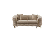 Victoria 3-pieces (Sofa & Loveseat & Chair) Livingroom Set Cream in Cream - 101-VIC-GIR03-321