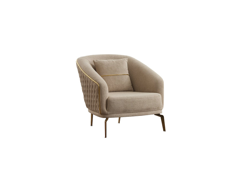 Victoria 3-pieces (Sofa & Loveseat & Chair) Livingroom Set Cream in Cream - 101-VIC-GIR03-321