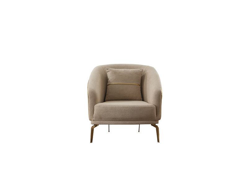 Victoria 3-pieces (Sofa & Loveseat & Chair) Livingroom Set Cream in Cream - 101-VIC-GIR03-321