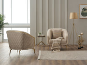 Victoria 3-pieces (Sofa & Loveseat & Chair) Livingroom Set Cream in Cream - 101-VIC-GIR03-321