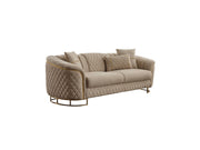 Victoria 3-pieces (Sofa & Loveseat & Chair) Livingroom Set Cream in Cream - 101-VIC-GIR03-321