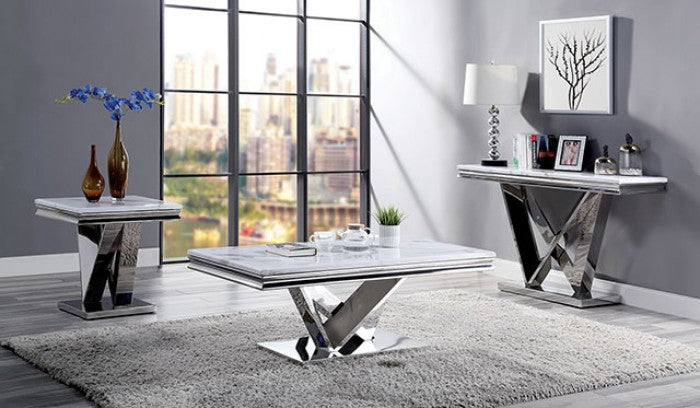 Villarsglane Chrome Coffee Table - CM4284C-TABLE