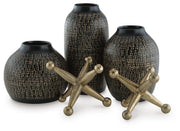 Vinburn Black/Gold Finish Accessory Set (Set of 5) - A2C00212