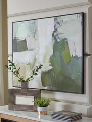 Vinick Green/Gray/White Wall Art - A8000459