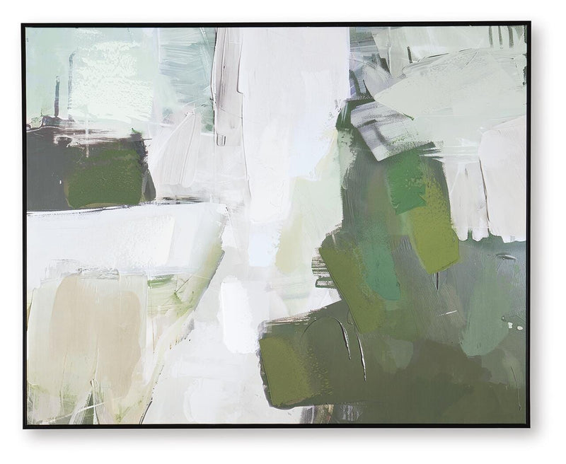 Vinick Green/Gray/White Wall Art - A8000459