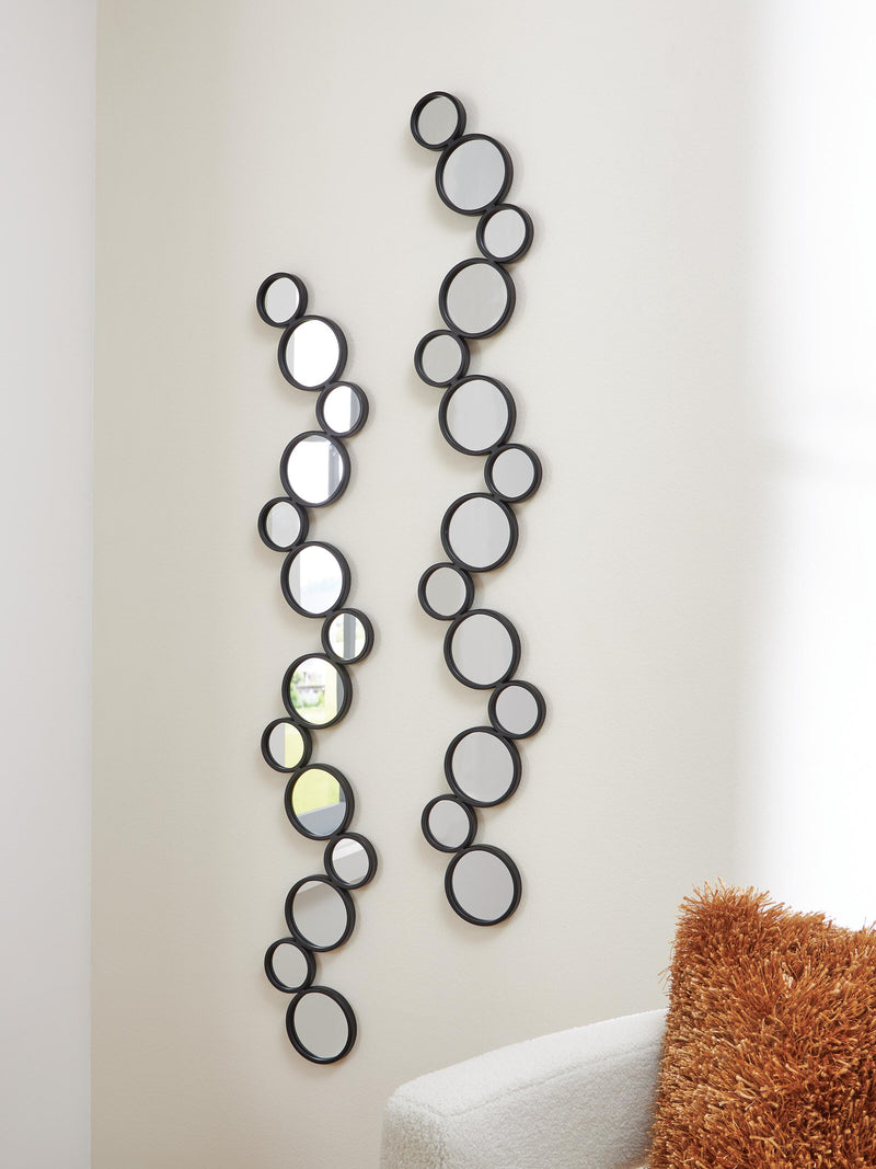 Vinler Black Accent Mirror Set (Set of 2) - A8010353