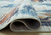 Vinlett Cream/Blue/Brown Washable Large Rug - R407041