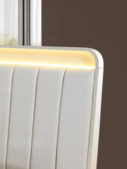 Viola Cream High Gloss Lacquer 4 pc Queen Bedroom Set - VIOLABEDROOM-4PCQ