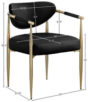 Virella Vegan Leather Upholstered Dining Chair in Black, Set of 2 - 817Black-C