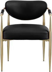 Virella Vegan Leather Upholstered Dining Chair in Black, Set of 2 - 817Black-C