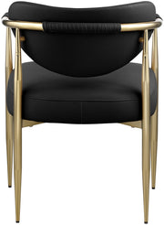 Virella Vegan Leather Upholstered Dining Chair in Black, Set of 2 - 817Black-C