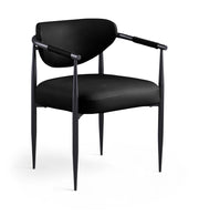 Virella Vegan Leather Upholstered Dining Chair in Black, Set of 2 - 829Black-C