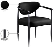 Virella Vegan Leather Upholstered Dining Chair in Black, Set of 2 - 829Black-C