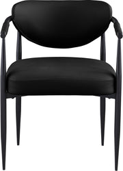 Virella Vegan Leather Upholstered Dining Chair in Black, Set of 2 - 829Black-C