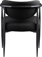 Virella Vegan Leather Upholstered Dining Chair in Black, Set of 2 - 829Black-C